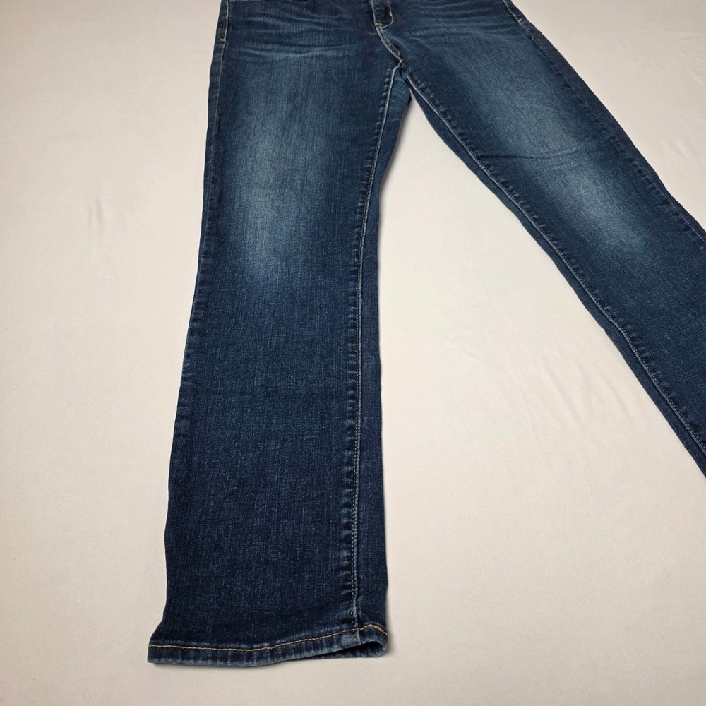 Levis Mid Rise Skinny Jeans Womens 12 Stretch Dark Blue Wash Denim Pants - Picture 3 of 13